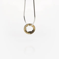 Martina Hamilton Golden Shore | Sterling Silver and 22ct Gold Plated Pendant Petite