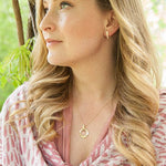 Martina Hamilton Heaven | 9ct Solid Gold Circle with Bar Pendant