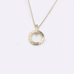 Martina Hamilton Heaven | 9ct Solid Gold Circle with Bar Pendant