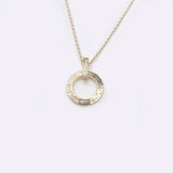 Martina Hamilton Heaven | 9ct Solid Gold Circle with Bar Pendant