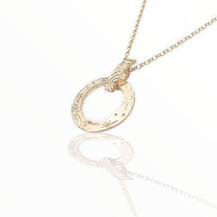 Martina Hamilton Heaven | 9ct Solid Gold Circle with Bar Pendant
