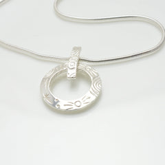 Martina Hamilton Heaven |Sterling Silver Circle with Bar Pendant