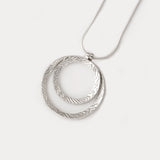 Martina Hamilton Heaven | Sterling Silver Double Circle Pendant Large