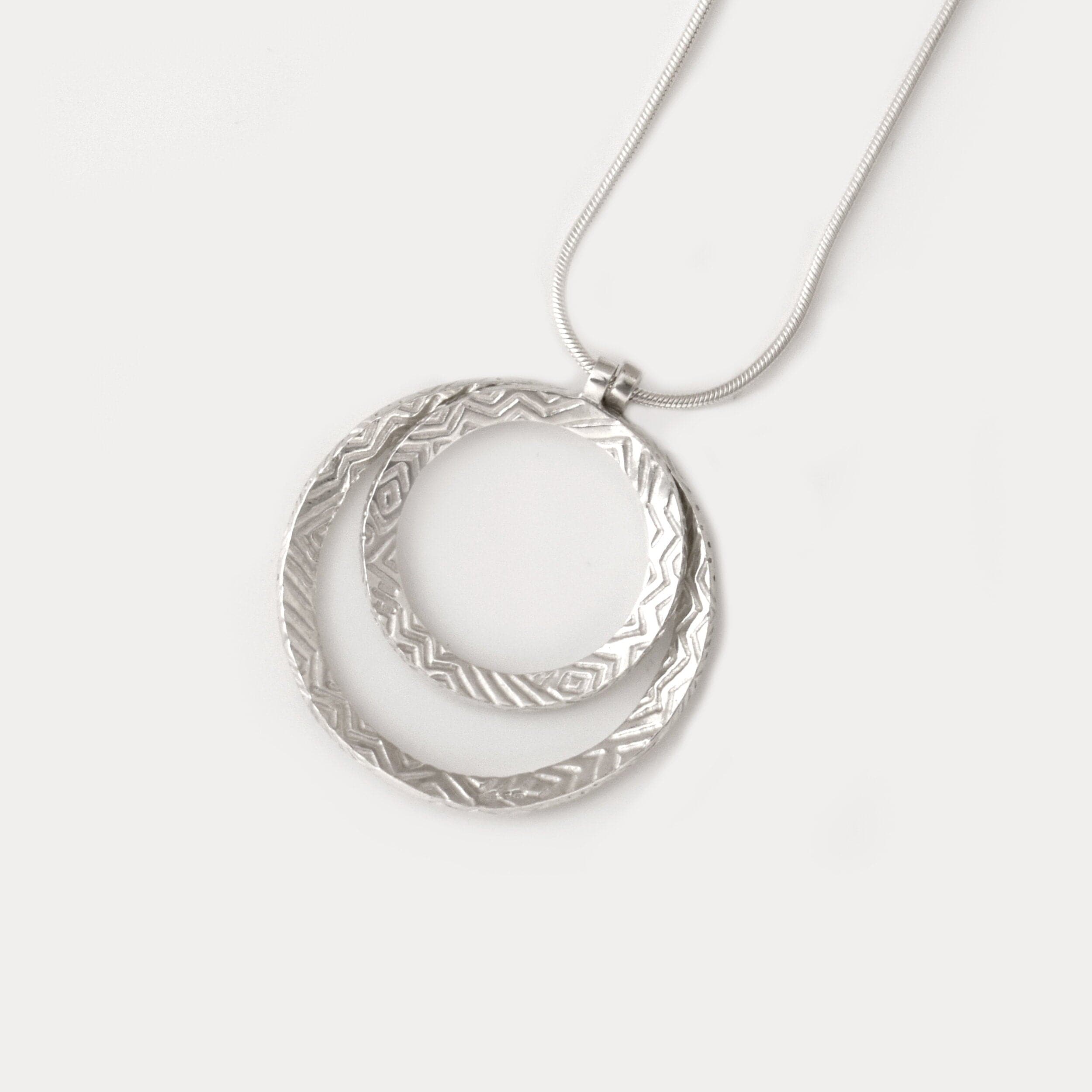 Martina Hamilton Heaven | Sterling Silver Double Circle Pendant Large