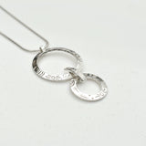 Martina Hamilton Heaven | Sterling Silver Double Circle with Bar Pendant