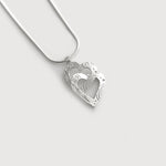 Martina Hamilton Heaven | Sterling Silver Double Heart Pendant Medium
