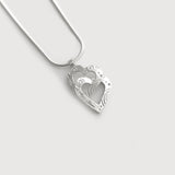 Martina Hamilton Heaven | Sterling Silver Double Heart Pendant Medium