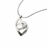 Martina Hamilton Heaven | Sterling Silver Double Heart Pendant Medium