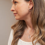 Martina Hamilton Heaven | Sterling Silver Double Heart Pendant Medium