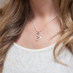 Martina Hamilton Heaven | Sterling Silver Double Heart Pendant Medium