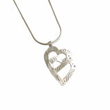 Martina Hamilton Heaven | Sterling Silver Double Heart Pendant Medium