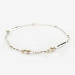 Martina Hamilton Leaf | Sterling Silver and Pearl Necklace