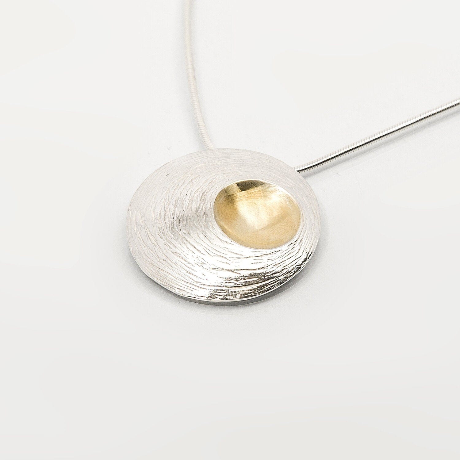 Martina Hamilton Moon Shell | Sterling Silver and 22ct Gold Plated Pendant Large
