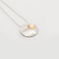 Martina Hamilton Moon Shell | Sterling Silver and 22ct Gold Plated Pendant Medium