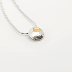 Martina Hamilton Moon Shell | Sterling Silver and 22ct Gold Plated Pendant Small