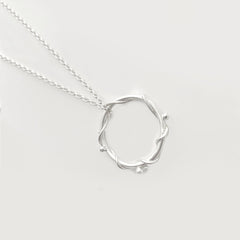 Martina Hamilton Nebula | Sterling Silver Circle Pendant Large