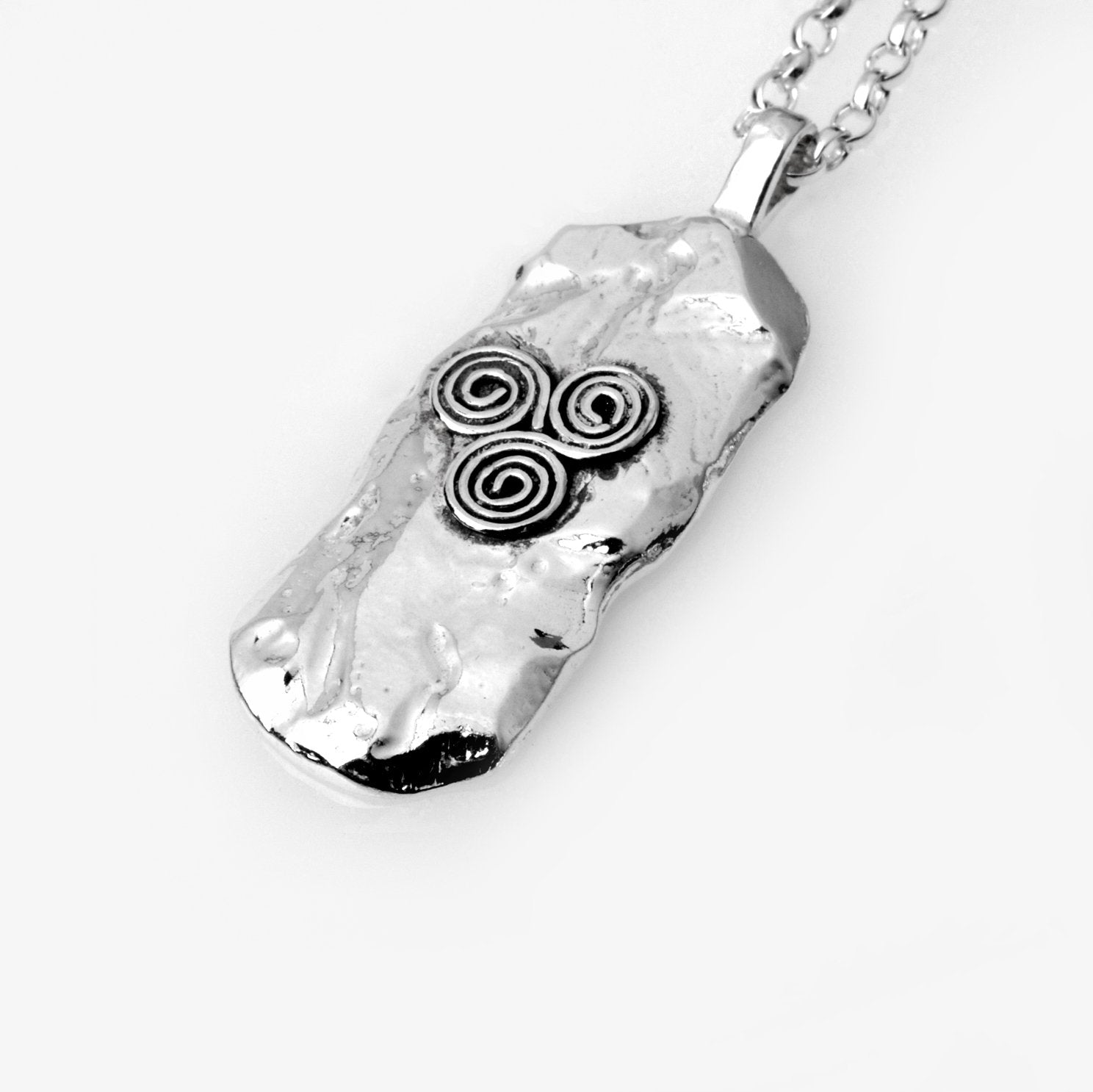 Martina Hamilton Newgrange | Sterling Silver Long Pendant Signature
