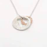 Martina Hamilton Shell | Sterling Silver and 10ct Solid Rose Gold Pendant Large