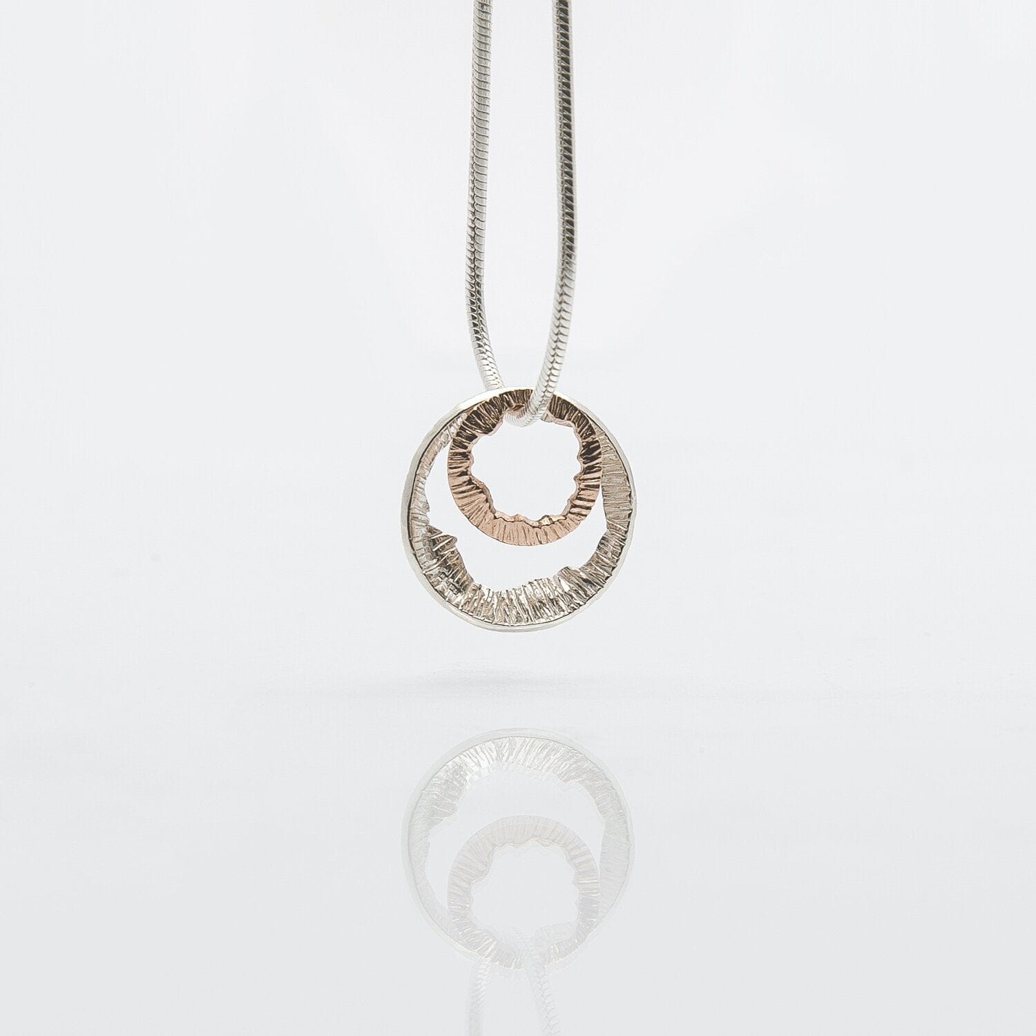 Martina Hamilton Shell | Sterling Silver and 10ct Solid Rose Gold Pendant Small