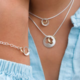 Martina Hamilton Shell | Sterling Silver and 10ct Solid Rose Gold Pendant Small