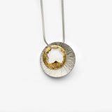 Martina Hamilton Shell | Sterling Silver and 9ct Solid Yellow Gold Pendant Large