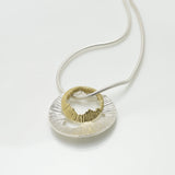 Martina Hamilton Shell | Sterling Silver and 9ct Solid Yellow Gold Pendant Medium