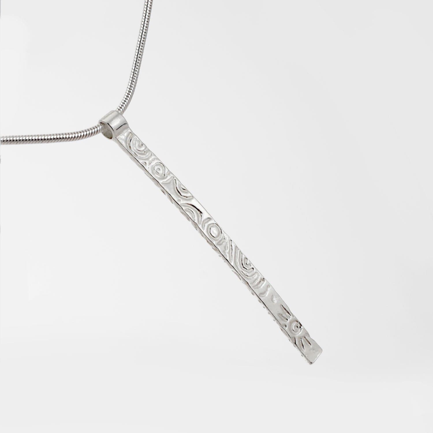 Martina Hamilton Snake Heaven | Sterling Silver Bar Pendant Large