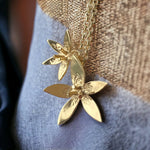 Martina Hamilton Star Flower | 9ct Solid Gold Double Floral Pendant