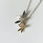 Martina Hamilton Star Flower | Sterling Silver and 9ct Solid Gold Double Floral Bell Chain Pendant