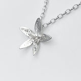 Martina Hamilton Star Flower | Sterling Silver Bell Chain Pendant Small