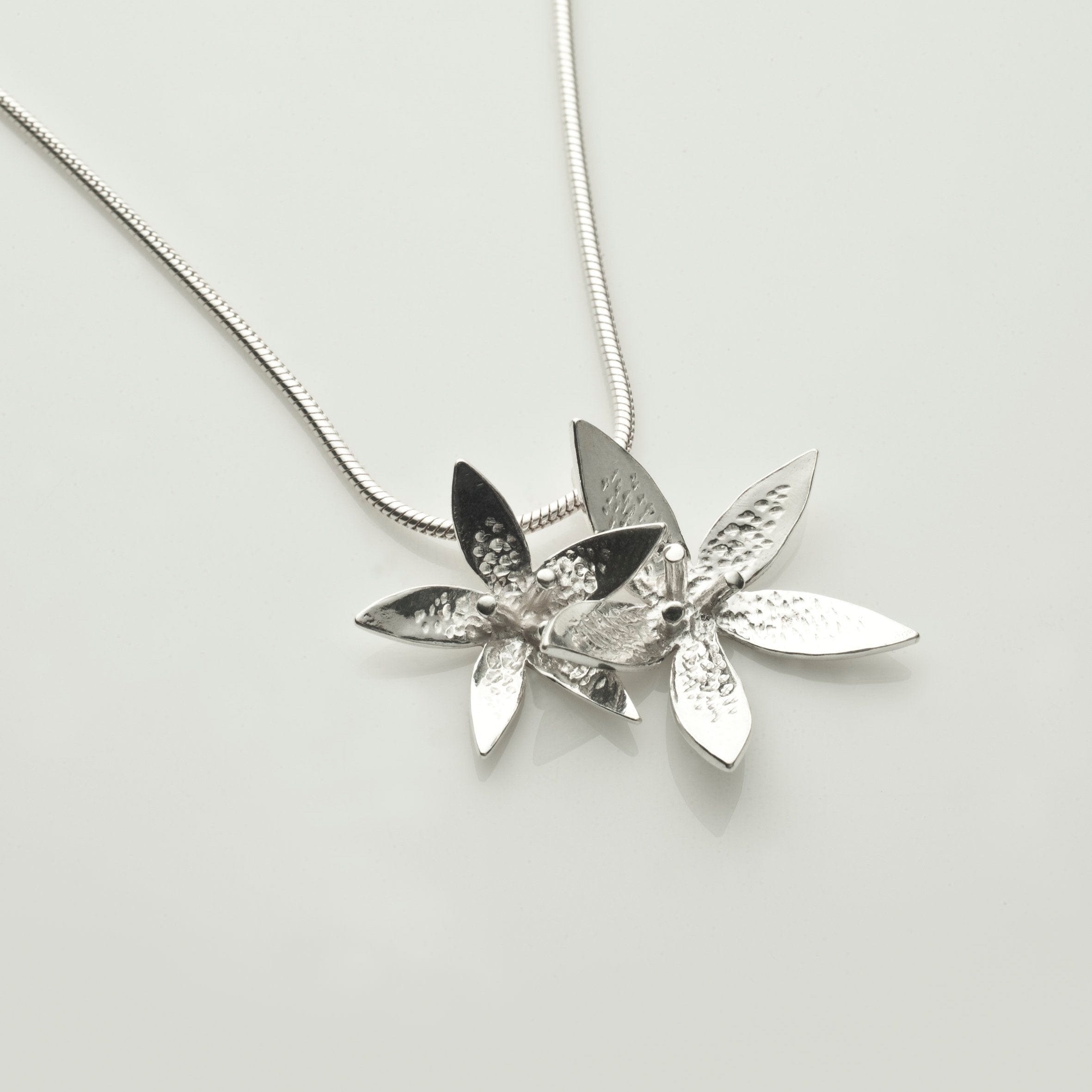 Martina Hamilton Star Flower | Sterling Silver Double Floral Pendant