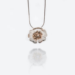 Martina Hamilton Wild Irish Rose | Sterling Silver and 10ct Solid Rose Gold Pendant Large