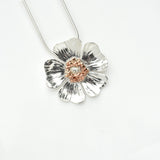 Martina Hamilton Wild Irish Rose | Sterling Silver and 10ct Solid Rose Gold Pendant Signature