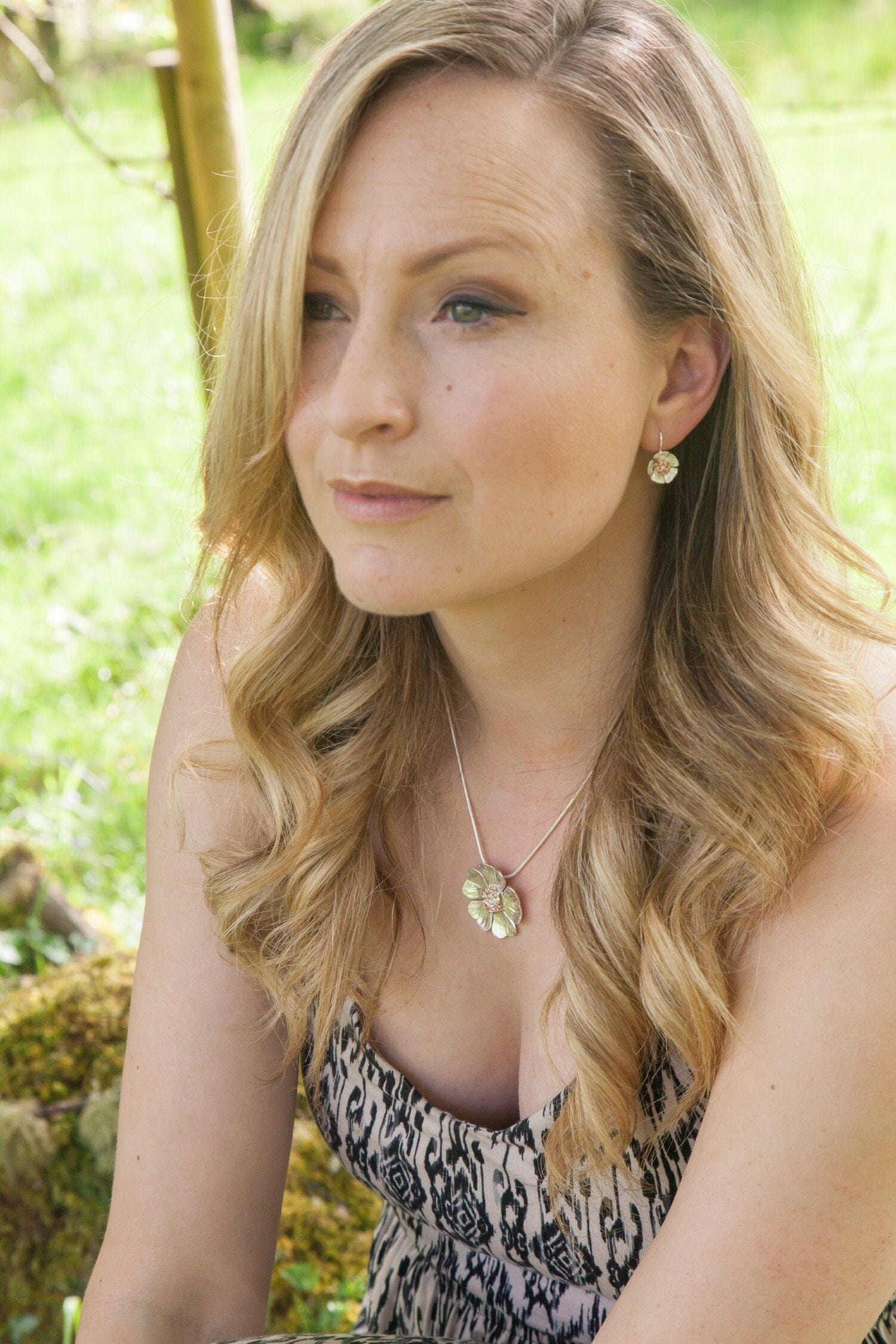 Martina Hamilton Wild Irish Rose | Sterling Silver and 10ct Solid Rose Gold Pendant Signature