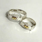 Martina Hamilton Ériu | Claddagh Sterling Silver Ring with Solid Gold Heart