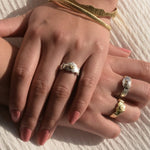 Martina Hamilton Ériu | Claddagh Sterling Silver Ring with Solid Gold Heart