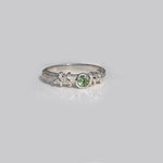 Martina Hamilton Light Green Peridot / J Droplet | Sterling Silver and Semi Precious Stone Ring