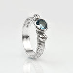 Martina Hamilton Love Poem | Sterling Silver and 6mm Round Semi Precious Gemstone Ring