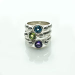 Martina Hamilton Love Poem | Sterling Silver and 6mm Round Semi Precious Gemstone Ring