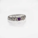Martina Hamilton Purple Amethyst / J Droplet | Sterling Silver and Semi Precious Stone Ring