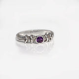 Martina Hamilton Purple Amethyst / J Droplet | Sterling Silver and Semi Precious Stone Ring