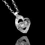 Heaven | Sterling Silver Double Heart Pendant Small