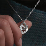 Heaven | Sterling Silver Double Heart Pendant Small