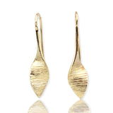 Bean Rí | 9ct Solid Gold Drop Earrings Large