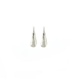Croí Sliogán | Sterling Silver Trumpet Drop Earrings Small