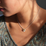 Moon Shell | Sterling Silver and 22ct Gold Plated Pendant Small
