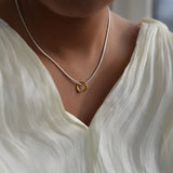 Golden Shore | Sterling Silver and 22ct Gold Plated Pendant Petite
