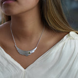 Seashore | Sterling Silver and 10ct Rose Gold with Semi Precious Gemstone Necklace