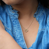 Nebula | 9ct Solid Gold Circle Pendant Petite