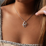 Heaven | Sterling Silver Double Heart Pendant Small